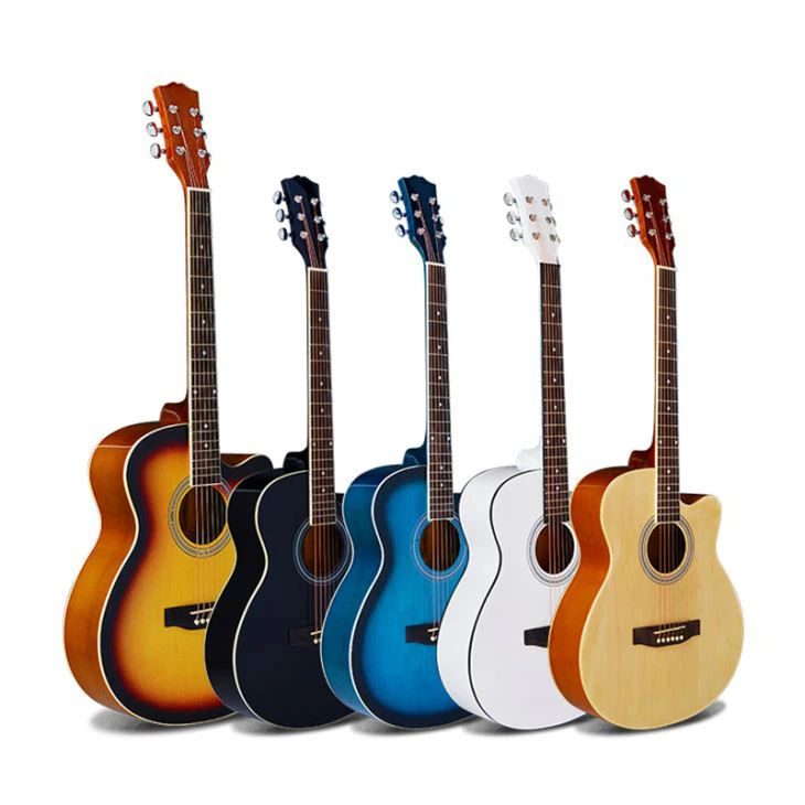 Guitarra acústica de cuerdas de acero para principiantes