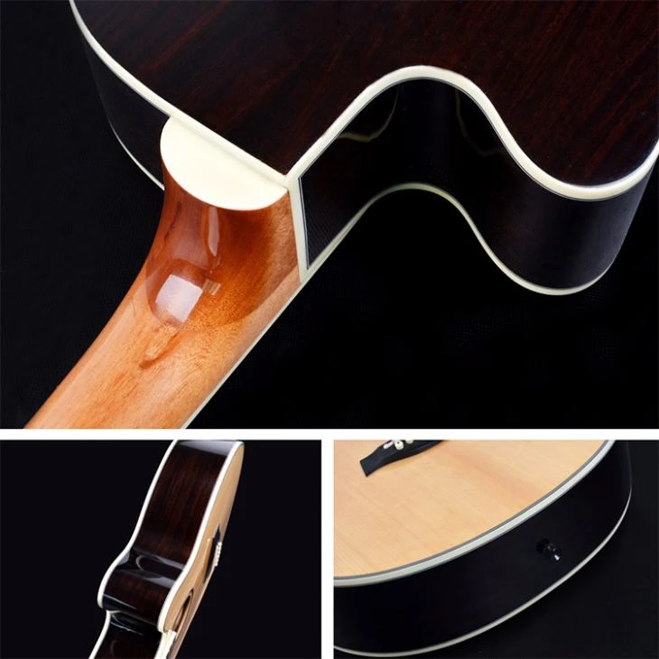 Mahogany Folk Steel String Travel Acoustic Guitar