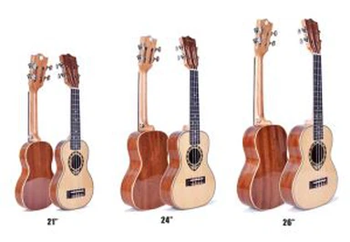 Popular ukelele de cuerpo delgado