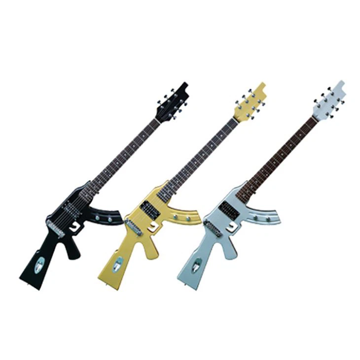 Guitarra eléctrica de moda con forma de pistola personalizada especial